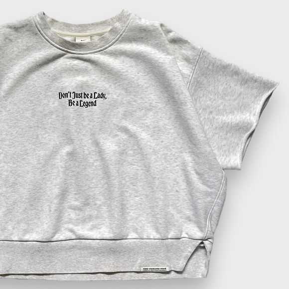 Nike Standard Issue Basketball Top Small Grey Black Women Lady Legend Sweatshirt - Picture 2 of 13